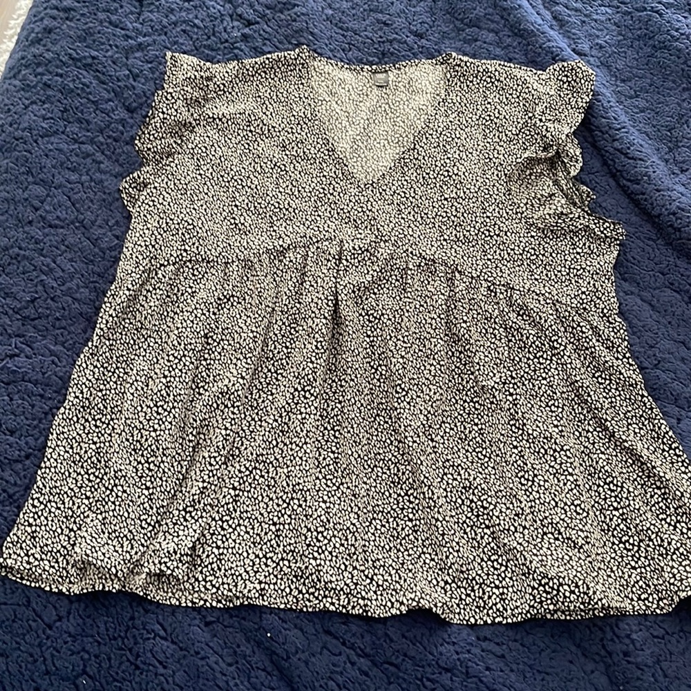 Shein Printed Peplum Top